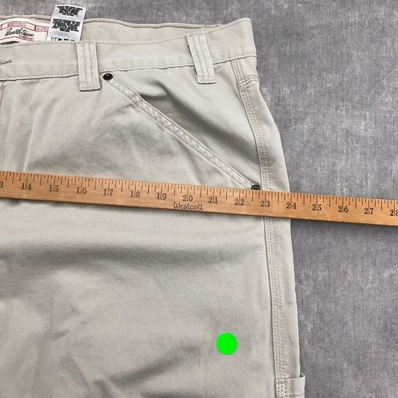 Levis Jeans Men 40W x 32L Khaki Loose Carpenter Straight Leg Cotton NWT - Picture 7 of 16